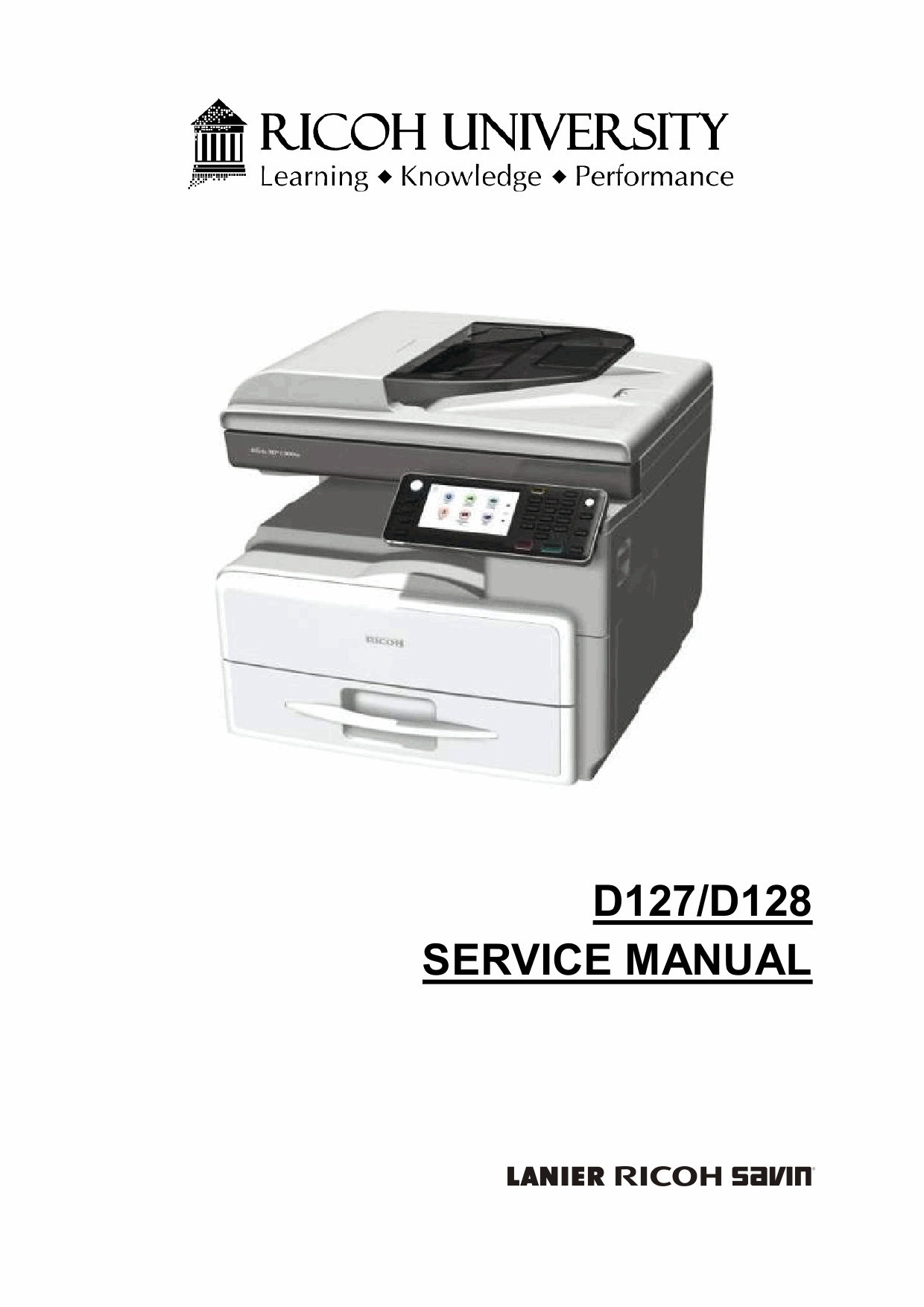 RICOH Aficio MP-301SP 301SPF D127 D128 Service Manual-1